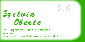 szilvia oberle business card